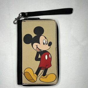 Disney Classic Mickey Mouse Standing Pose Zip Around Wallet Wristlet